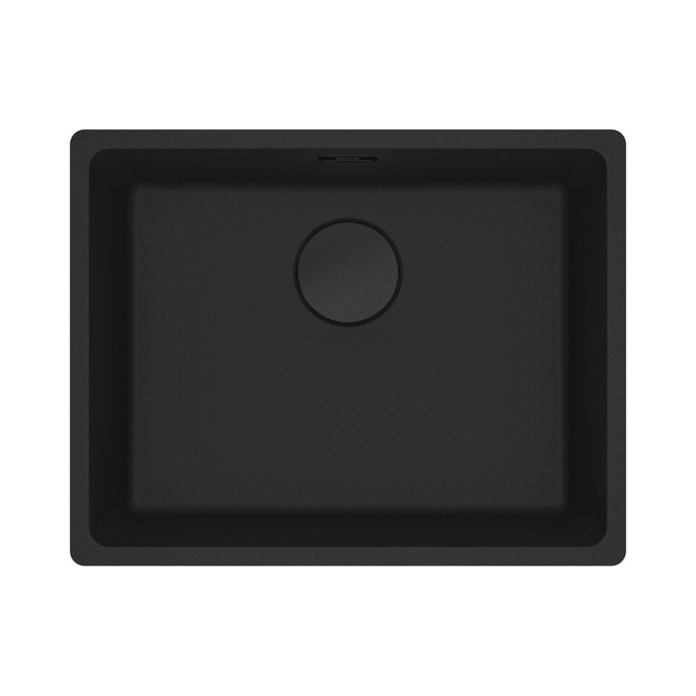 Franke MRG 110-52 Granit Evye, Matt Black, Tezgahaltı, Tek hazne, 52x40 cm