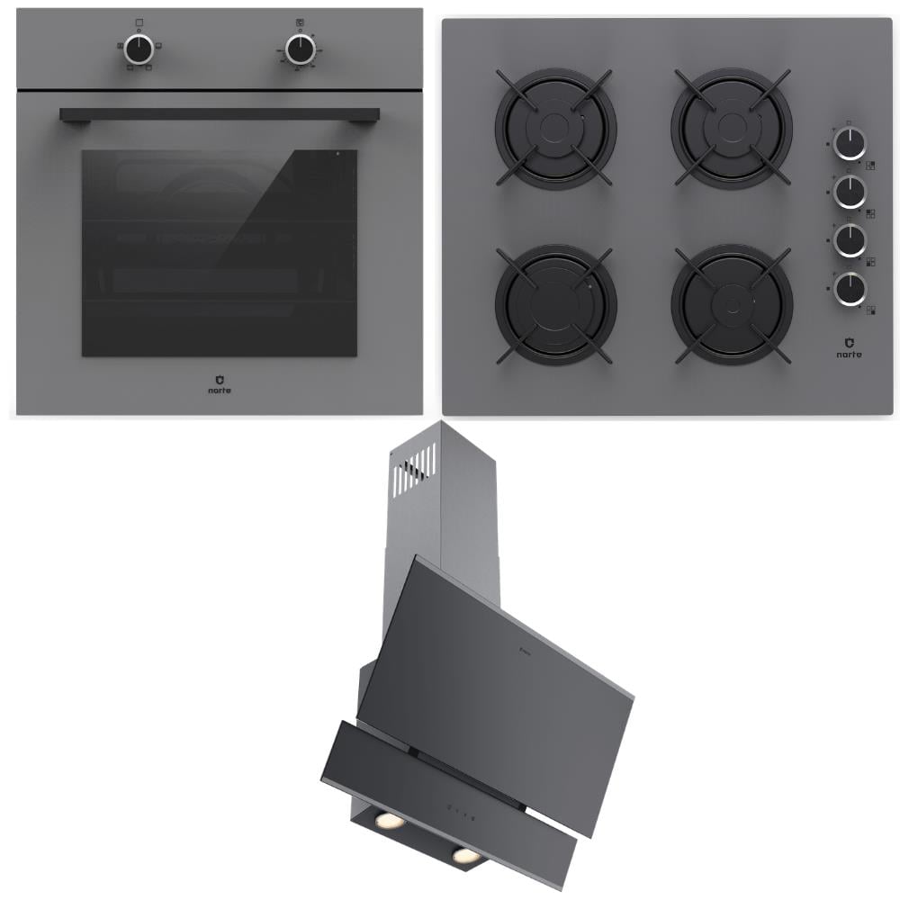 Narte Ankastre Set 3; H10060SX Davlumbaz, CG20060S Ocak, OV200S Fırın 