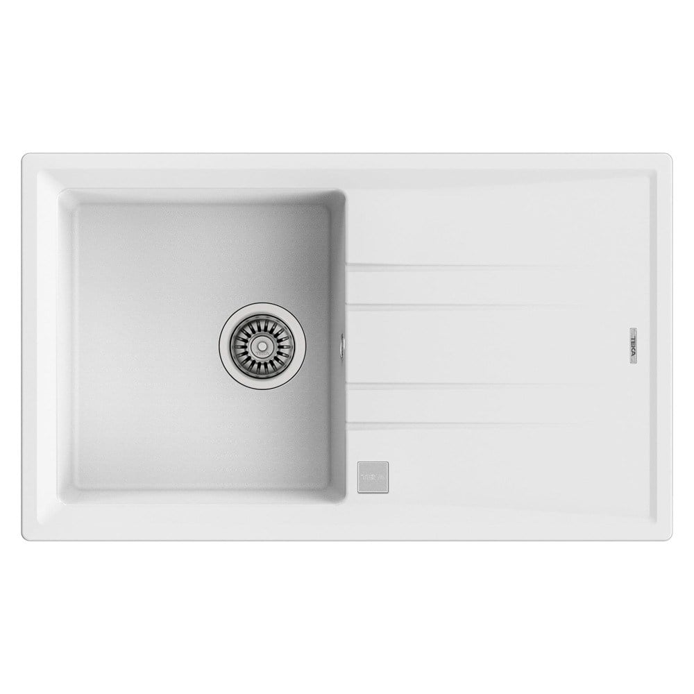 Teka STONE 50 B-TG AUTO WHITE Granit Evye, Beyaz Renk, 86x51 cm