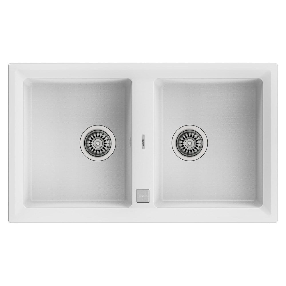 Teka STONE 90 B-TG AUTO WHITE Granit Evye, 2 Gözlü, 86x51 CM