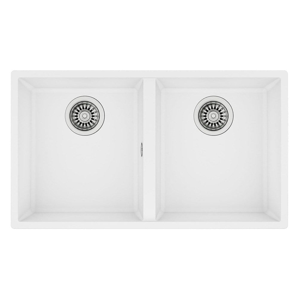 Teka SQUARE 2B 760 TG ARTIC WHITE Granit Evye, Tezgahaltı, 76x43 cm