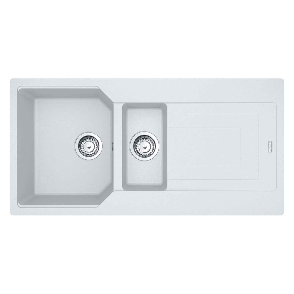 Franke UBG 651-100 Granit Evye, Bianco Renk, 1.5 Hazneli, Tezgah Üstü, Çift Yönlü Damlalık, 100x50 cm