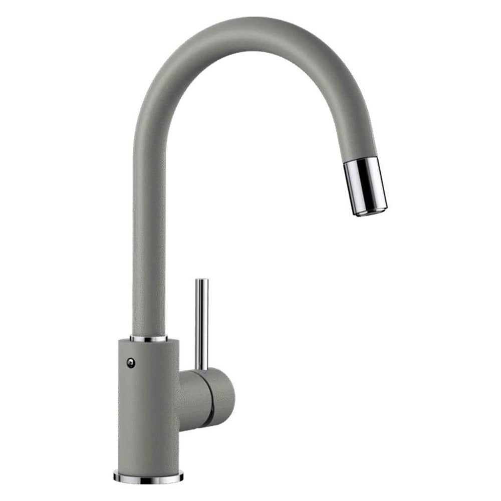 Blanco MIDA-S Mutfak Armatürü, Alu Metallic Granit yüzey, Sağdan kumandalı, Spiralli başlık