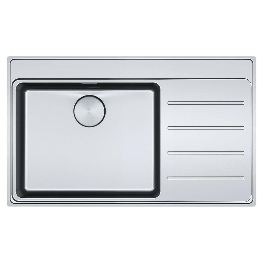 Franke MYX 211-86 Paslanmaz Çelik Evye, Sağ Damlalık, Tezgah Üstü, Inox Renk, 86x52 cm