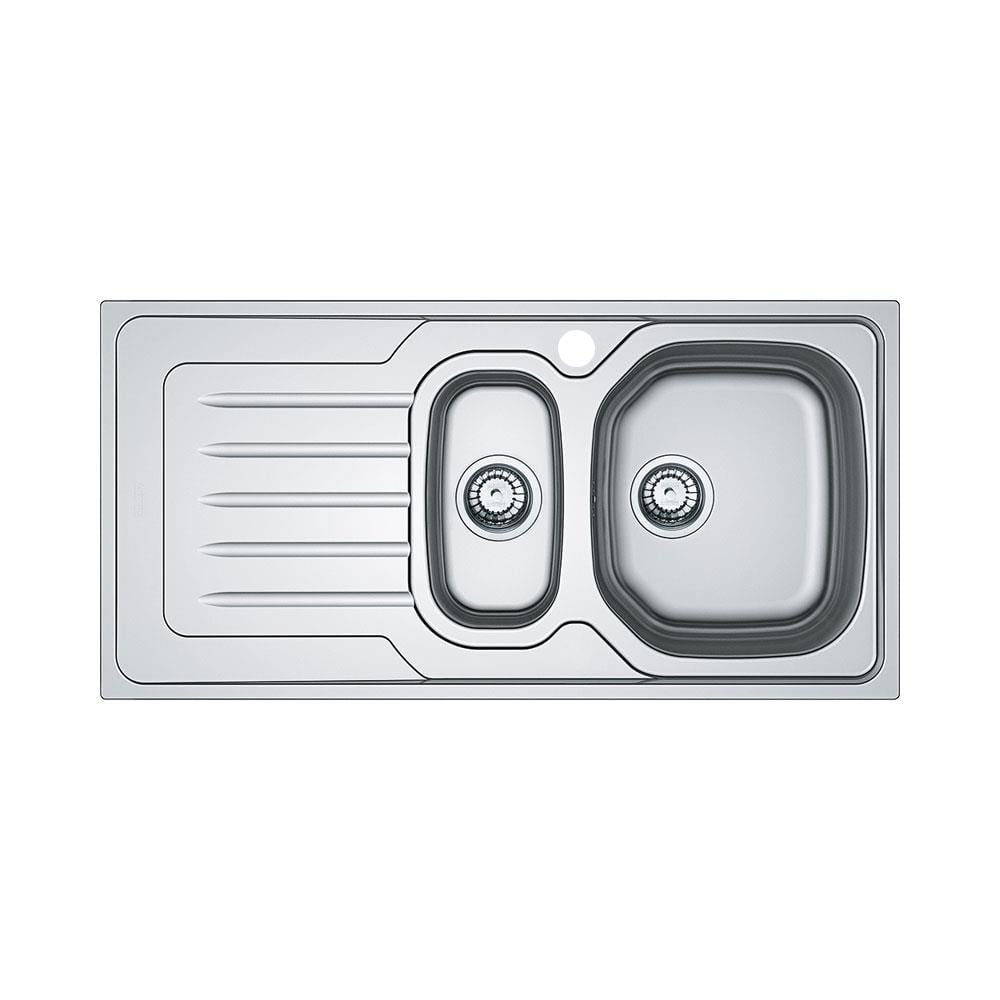 Franke OLX 651 Onda Line Evye, 1,5 Hazne, Sol Damlalıklı, Inox, Tezgah Üstü, 100x50 cm