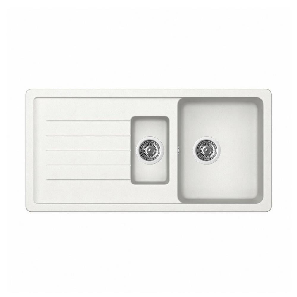 Ukinox Valente D-150 L Granit Evye, 1,5 Hazne, Beyaz renk
