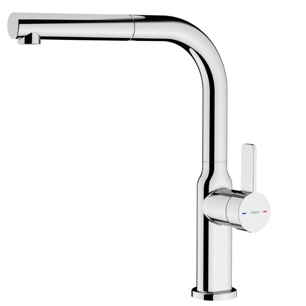 Teka OVAL 938 Mutfak Armatürü, Spiralli Başlık, Krom Renk, Döner Başlık
