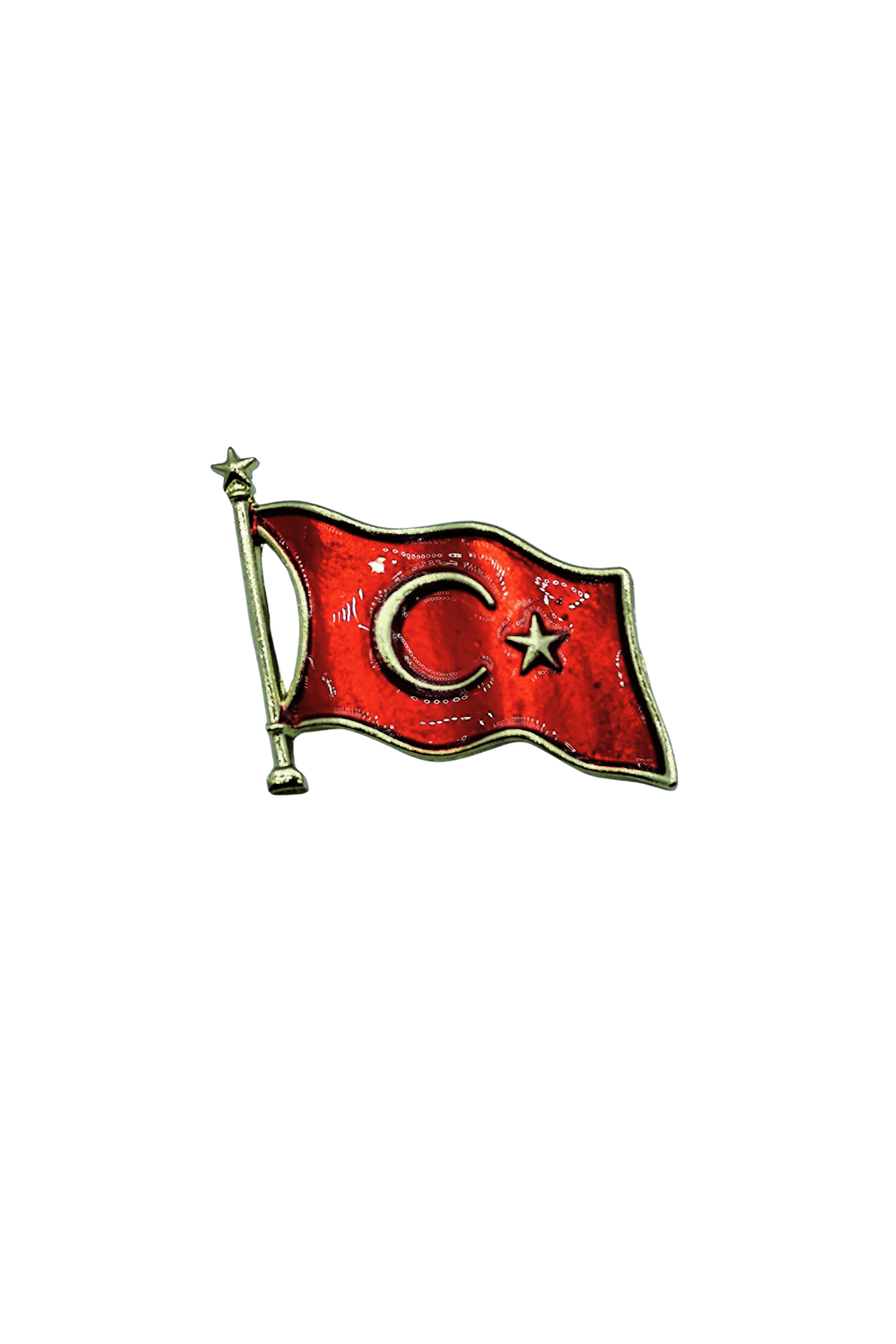 Işıltılı Türk Bayrağı Yaka İğnesi