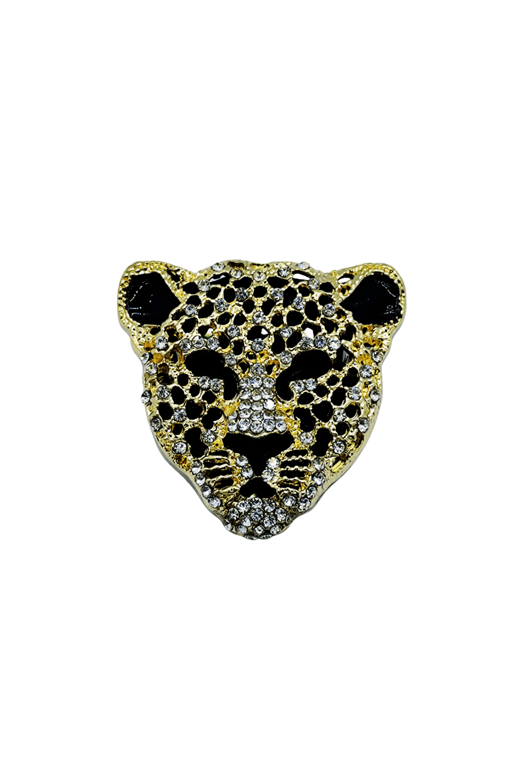 Kristal Taşlı Lüks Leopar Figürlü Broş