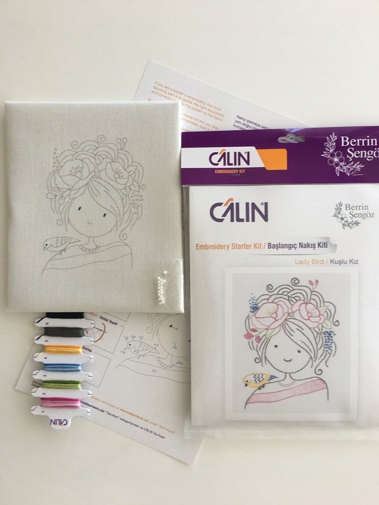 Calin - Berrin Şengöz Beginner Embroidery Kit – Bird Girl