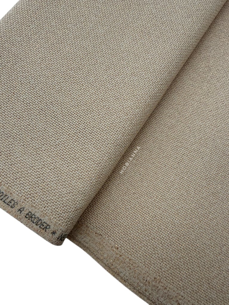 DMC Kumaş Etamin - DM220-5282, En:110cm, 14Ct. - Altın Simli