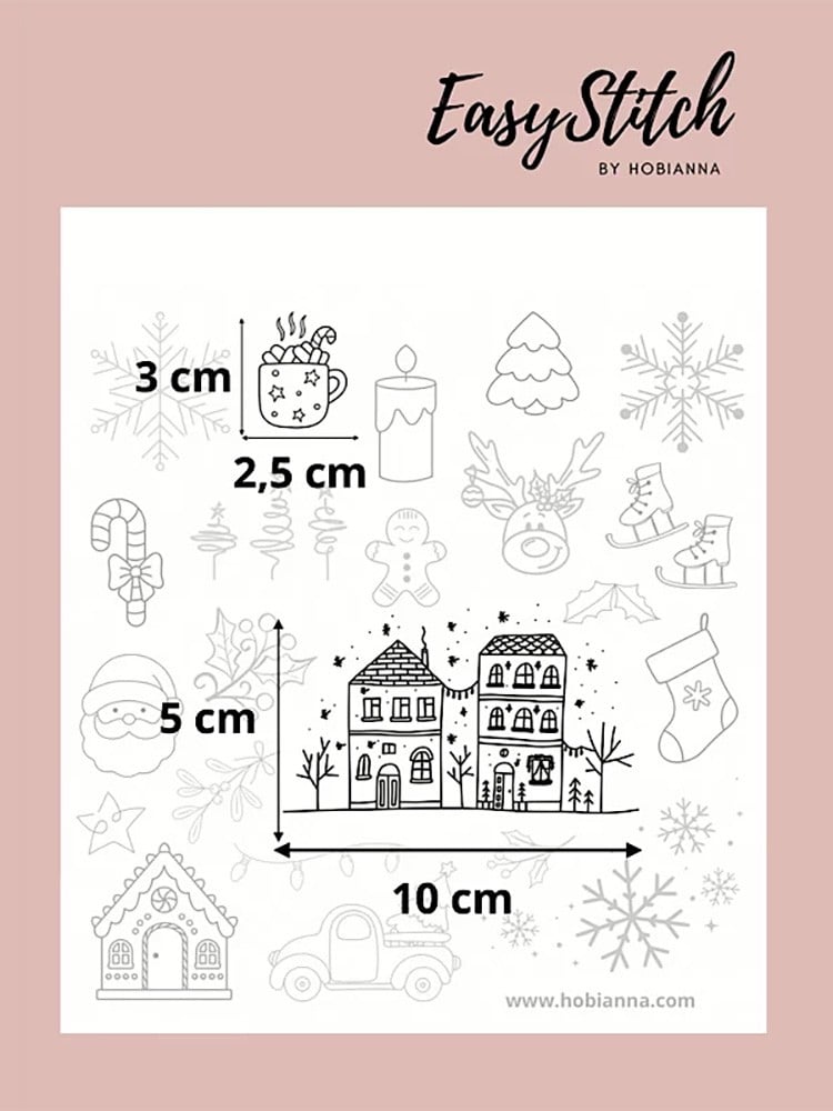 EasyStitch Adhesive Water Soluble Embroidery Patches – Christmas