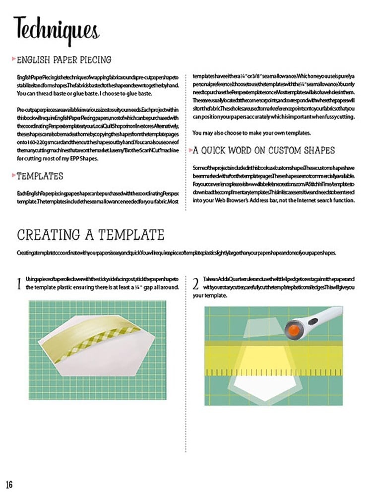 English Paper Piecing A Stitch In Time (İngilizce)