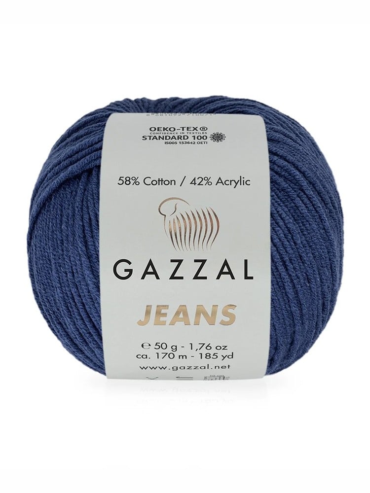 Пряжа Gazzal Jeans 50 г № 1134