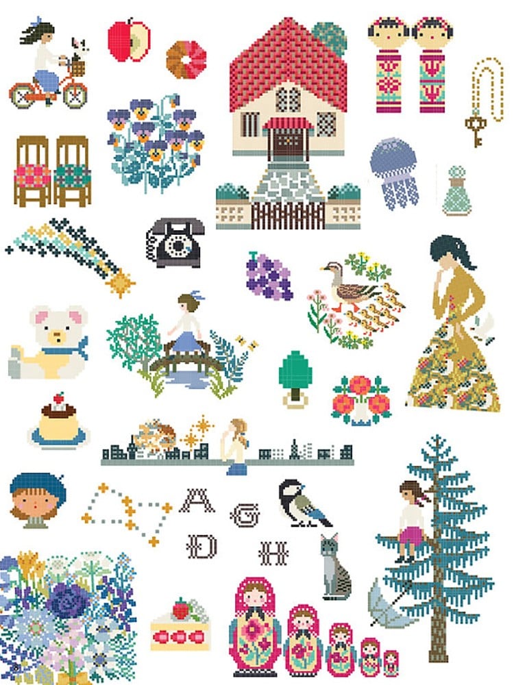 Happy Days Cross Stitch Kanaviçe Kitabı (İngilizce)