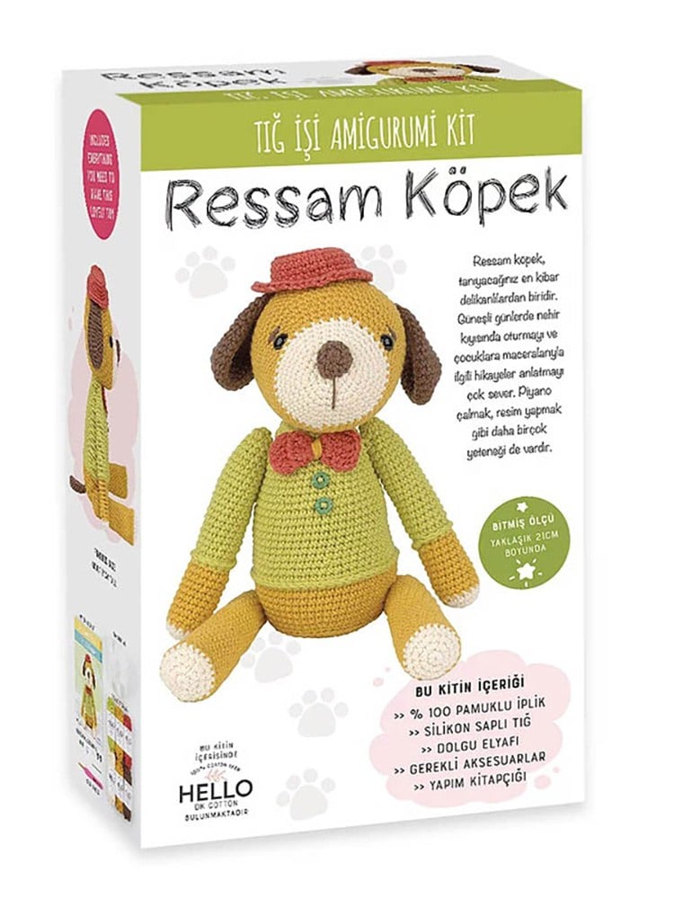Hello Amigurumi Kiti - SCF03 - Ressam Köpek