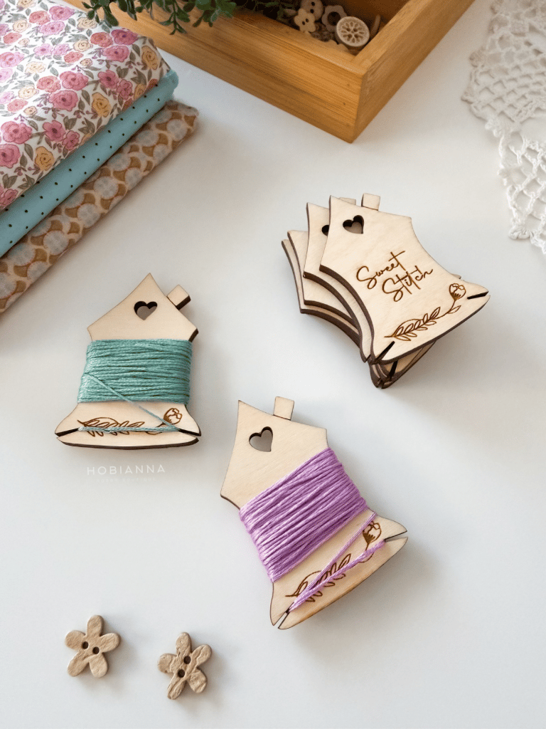 Hobianna Wooden Spool - House Sweet Stitch
