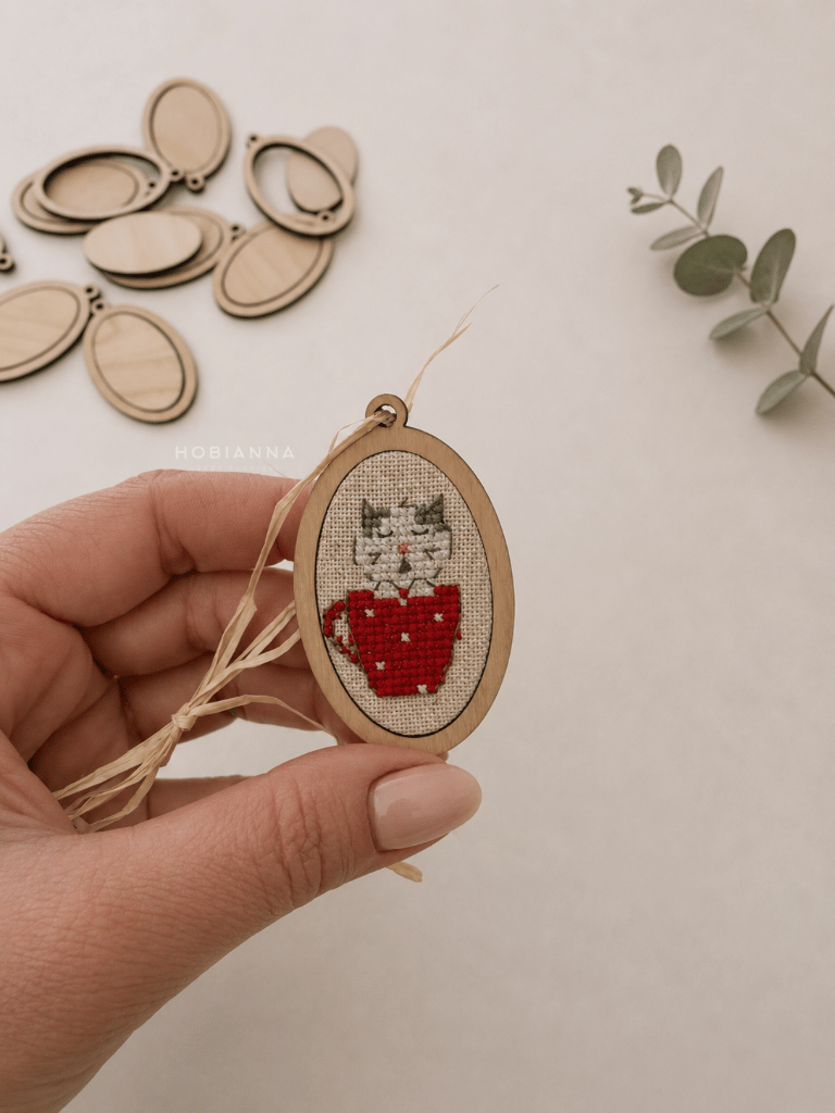 Hobianna Ahşap Minyatür Kasnak - Oval Küçük