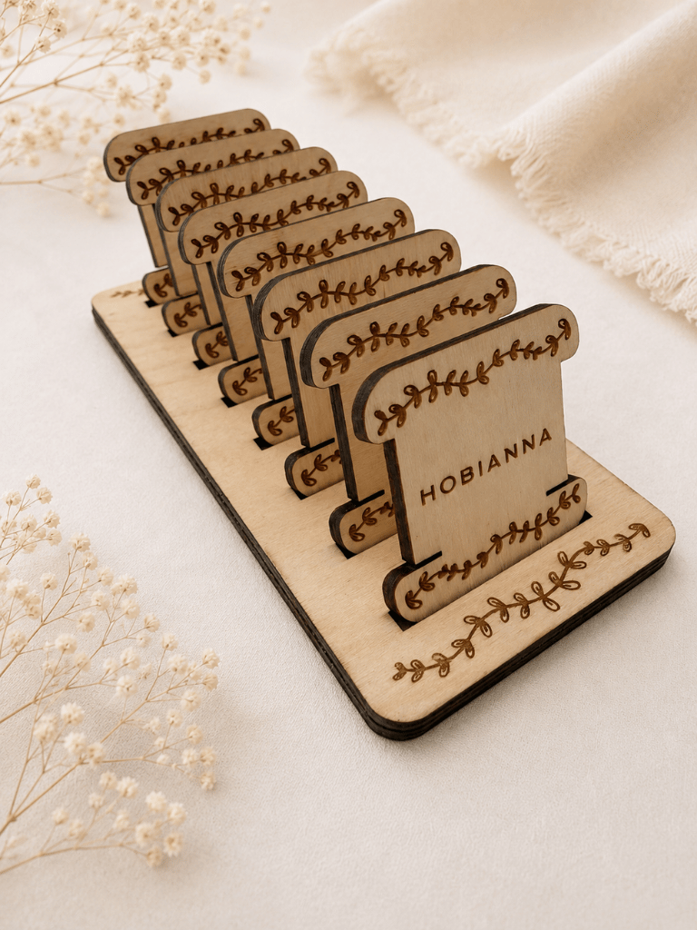 Hobianna Olivia Ahşap Stantlı Makara Set