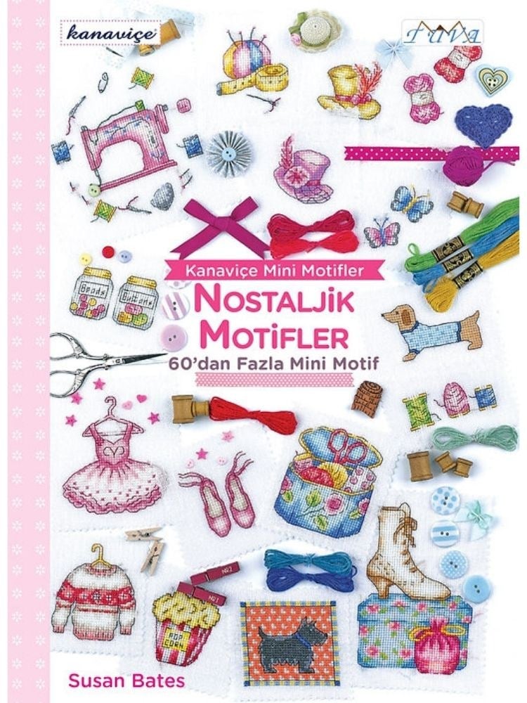 Kanaviçe Mini Motifler - Nostaljik Motifler Kitabı
