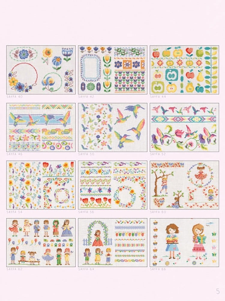 Cross Stitch Modern Motif and Borders Book