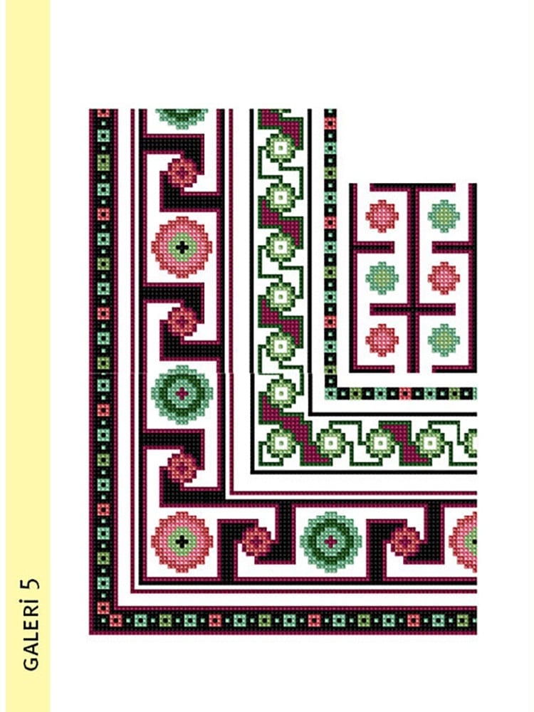 Kanaviçe Motif Serisi 3 - Bordürler Kitabı