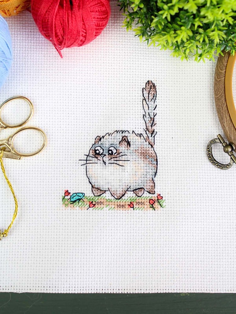 MP Studia Careful, Danger! Cross Stitch Kit (Aida, Threads & Chart Included) - M-1263