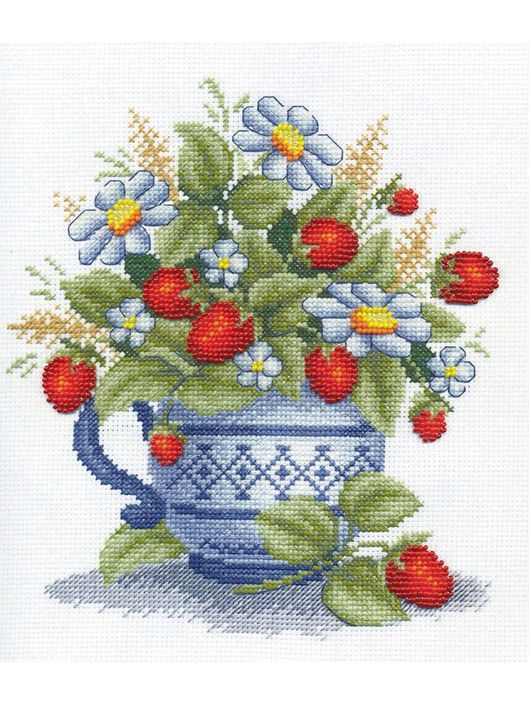 Panna Kanaviçe Kiti - C-1083 - Çilek