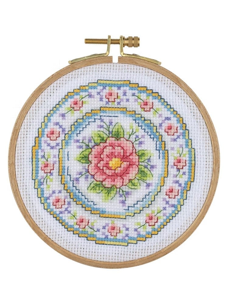 Tuva Ahşap Kasnaklı Kanaviçe Kiti 12,5cm - ACS05