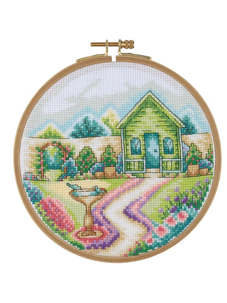 Tuva Wooden with Hoop Cross Stitch Kit 15,5cm - BCS03