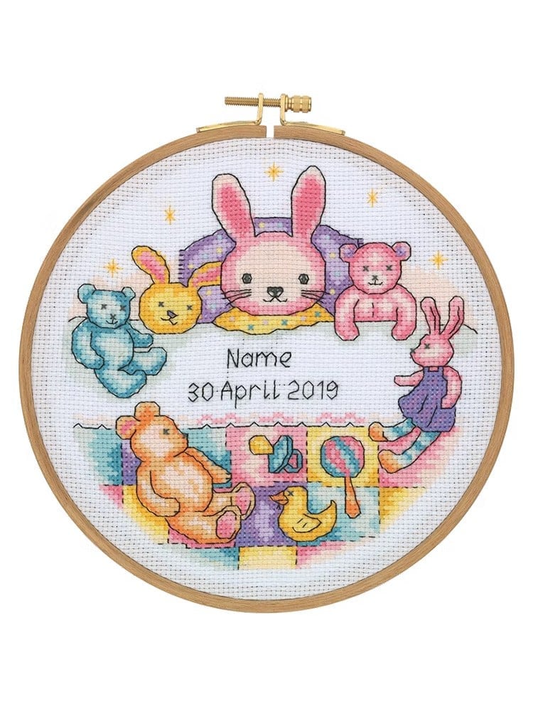 Tuva Wooden with Hoop Cross Stitch Kit 18,5cm - CCS03