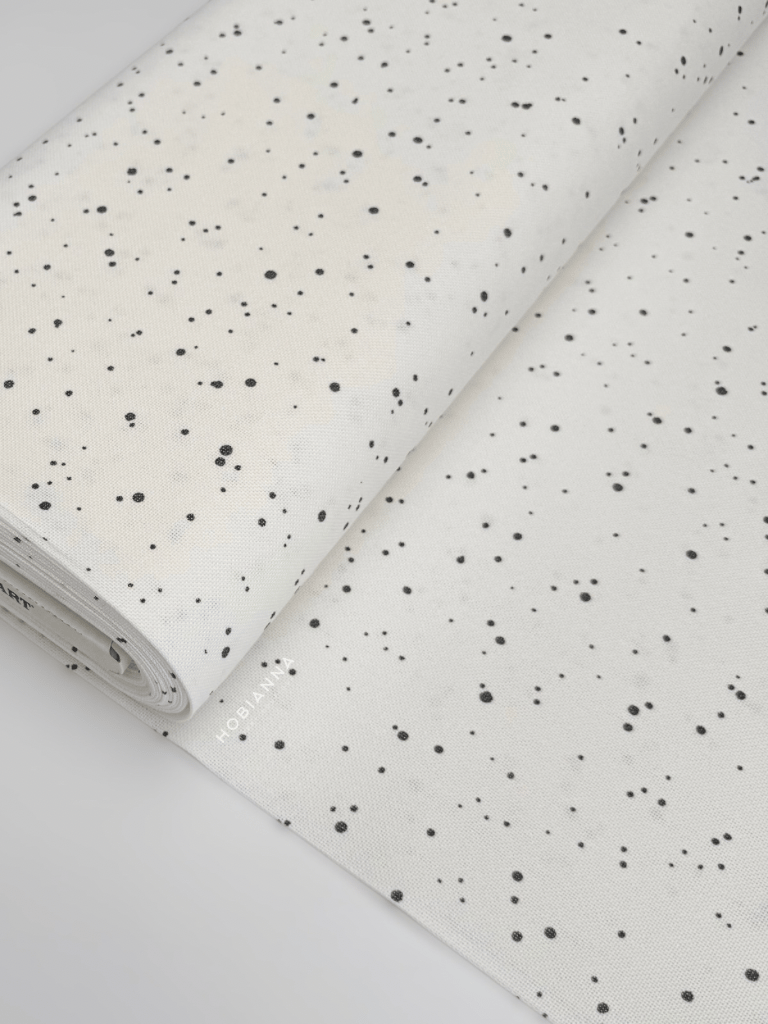 Zweigart  Lugana - 3835-1329, En:140cm, 25Ct - Splash Beyaz - Gri Noktalı