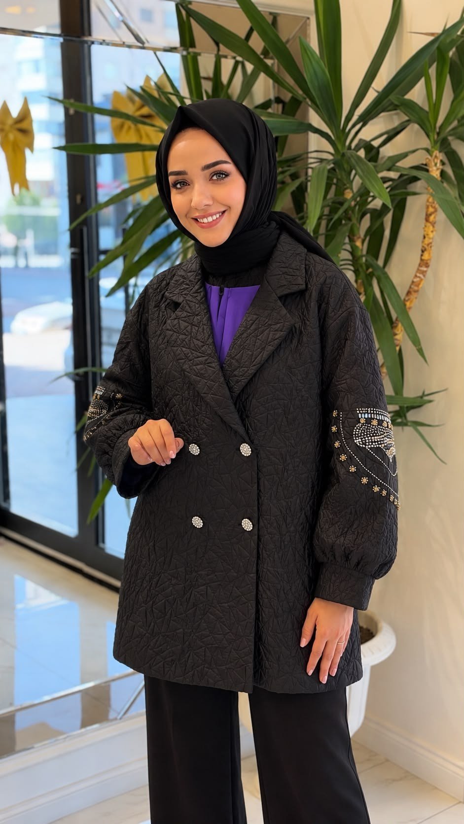 GHISA 3933 CEKET SİYAH