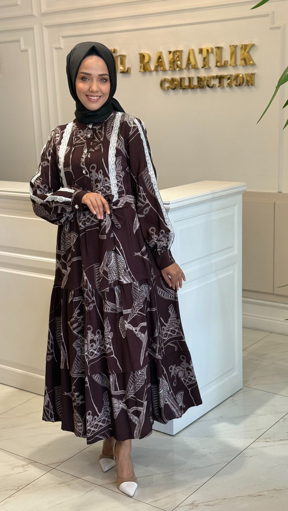GHISA 4499 ELBİSE BORDO