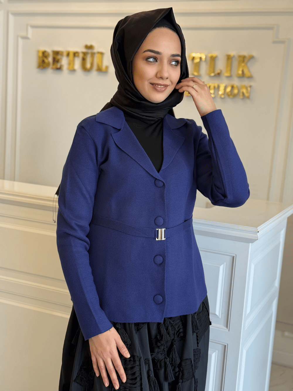 GHISA 3358 CEKET LACİVERT