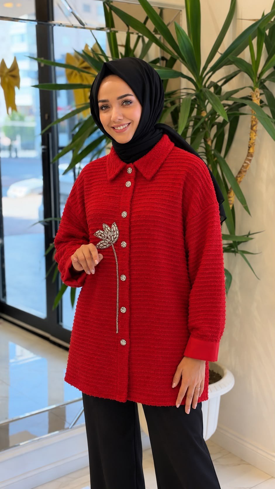 GHISA 4833 TUNİK KIRMIZI