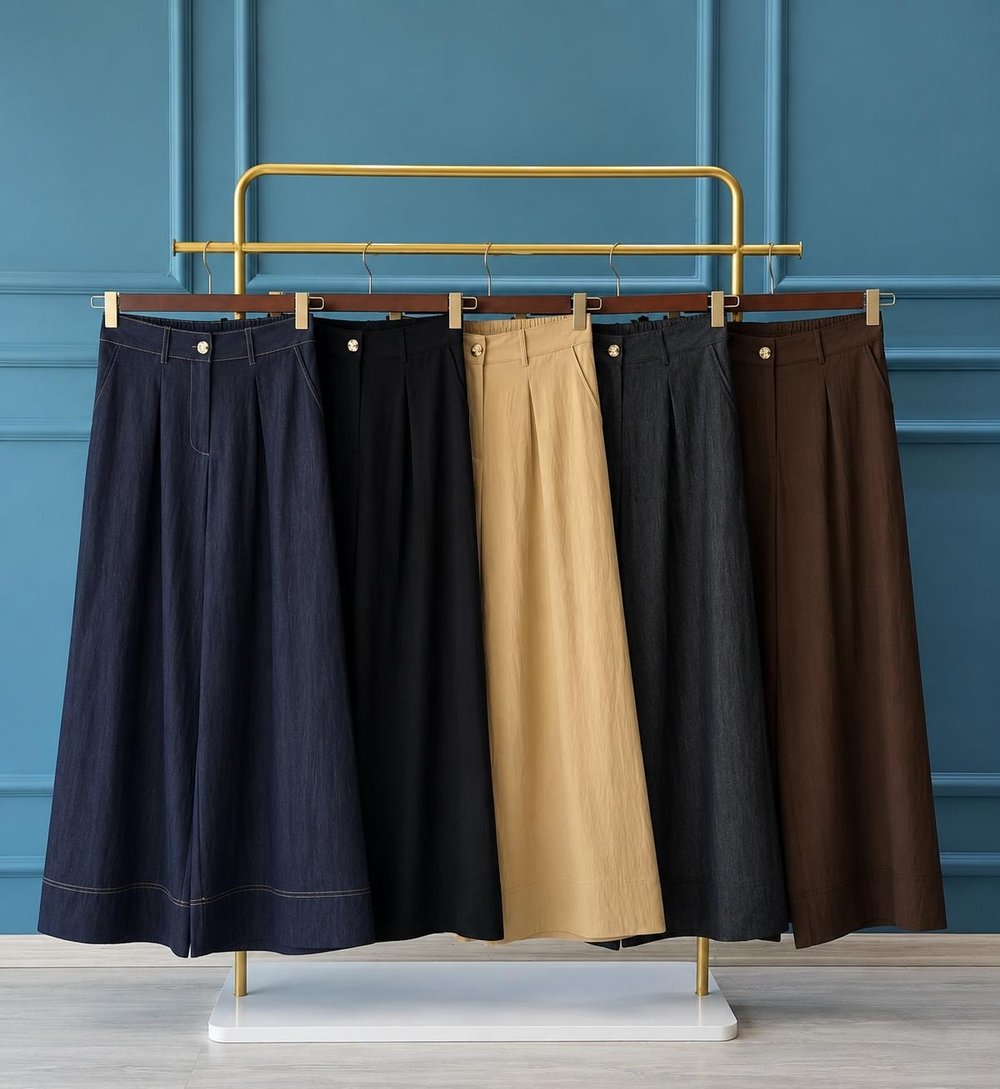 SENTEZ 5636 ABELİA KISA GENİŞ PAÇA PANTOLON