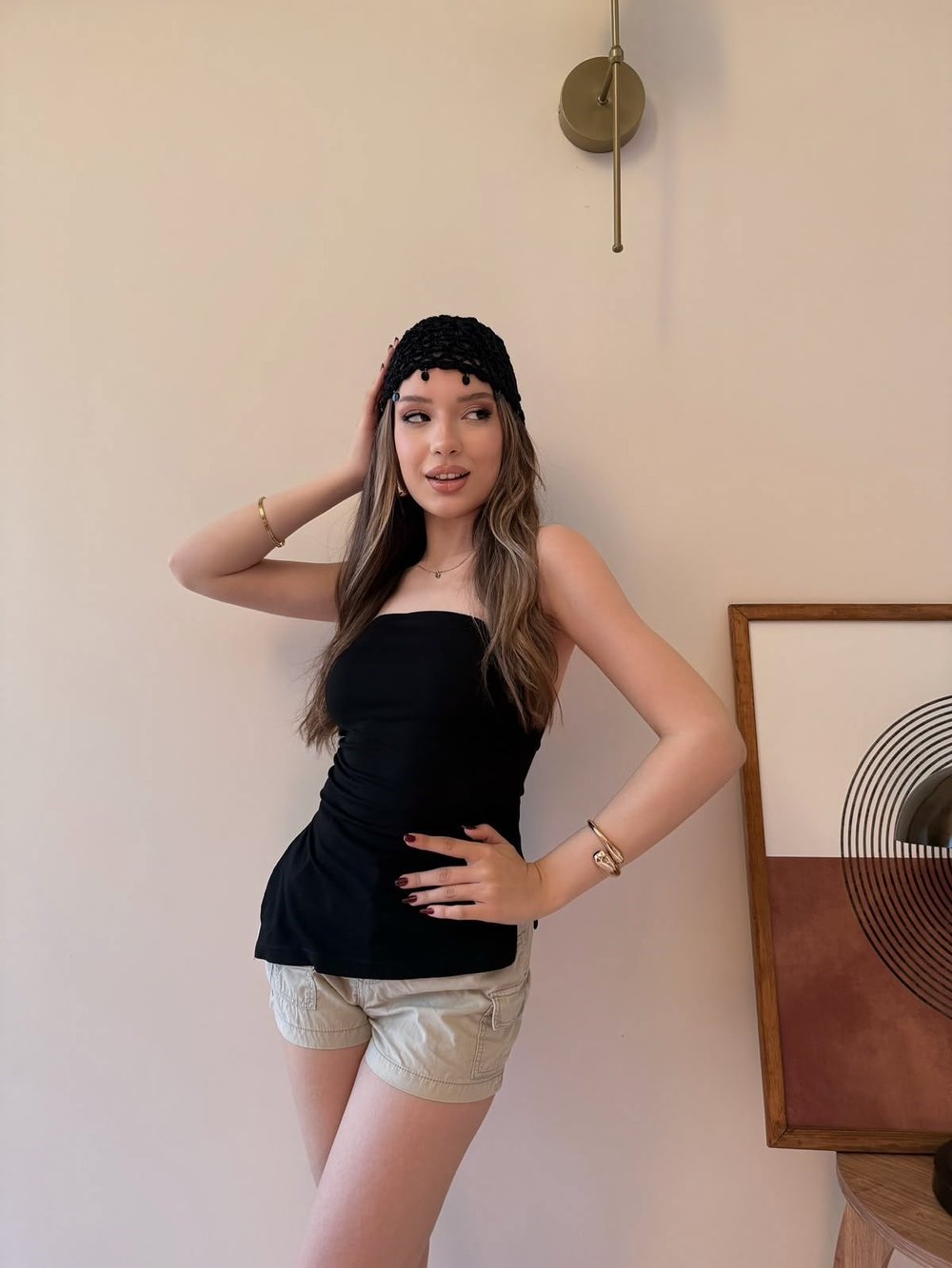 Asimetrik Kesim Straplez Bluz Siyah 2344