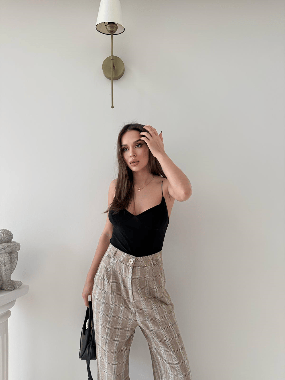 İp Askılı Bodysuit Siyah 2061