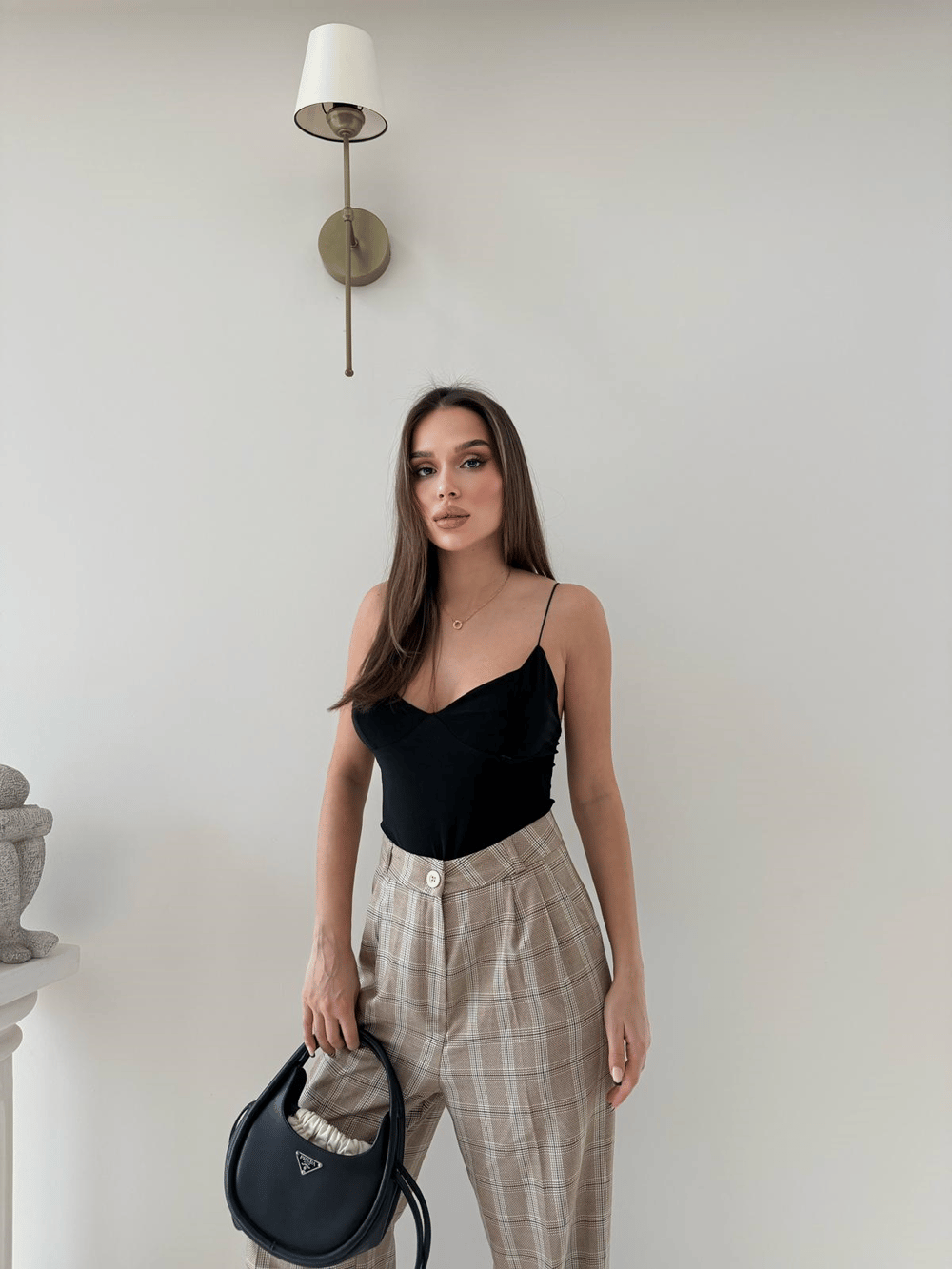 İp Askılı Bodysuit Siyah 2061