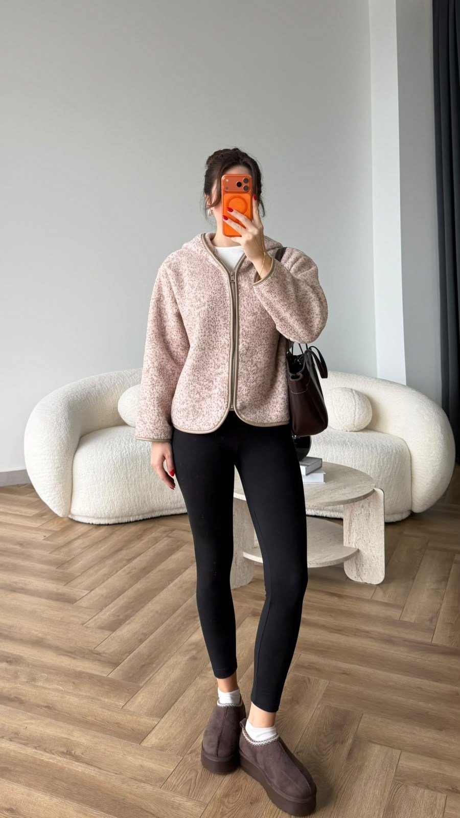 Kapişonlu Teddy Mont Vizon 2514