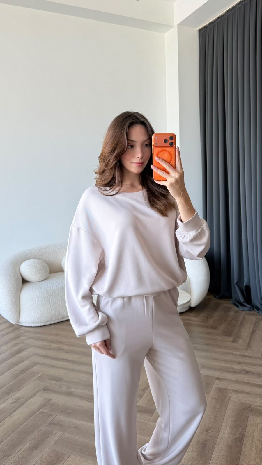 Sweat ve Pantolonlu Modal İkili Takım Taş 2464