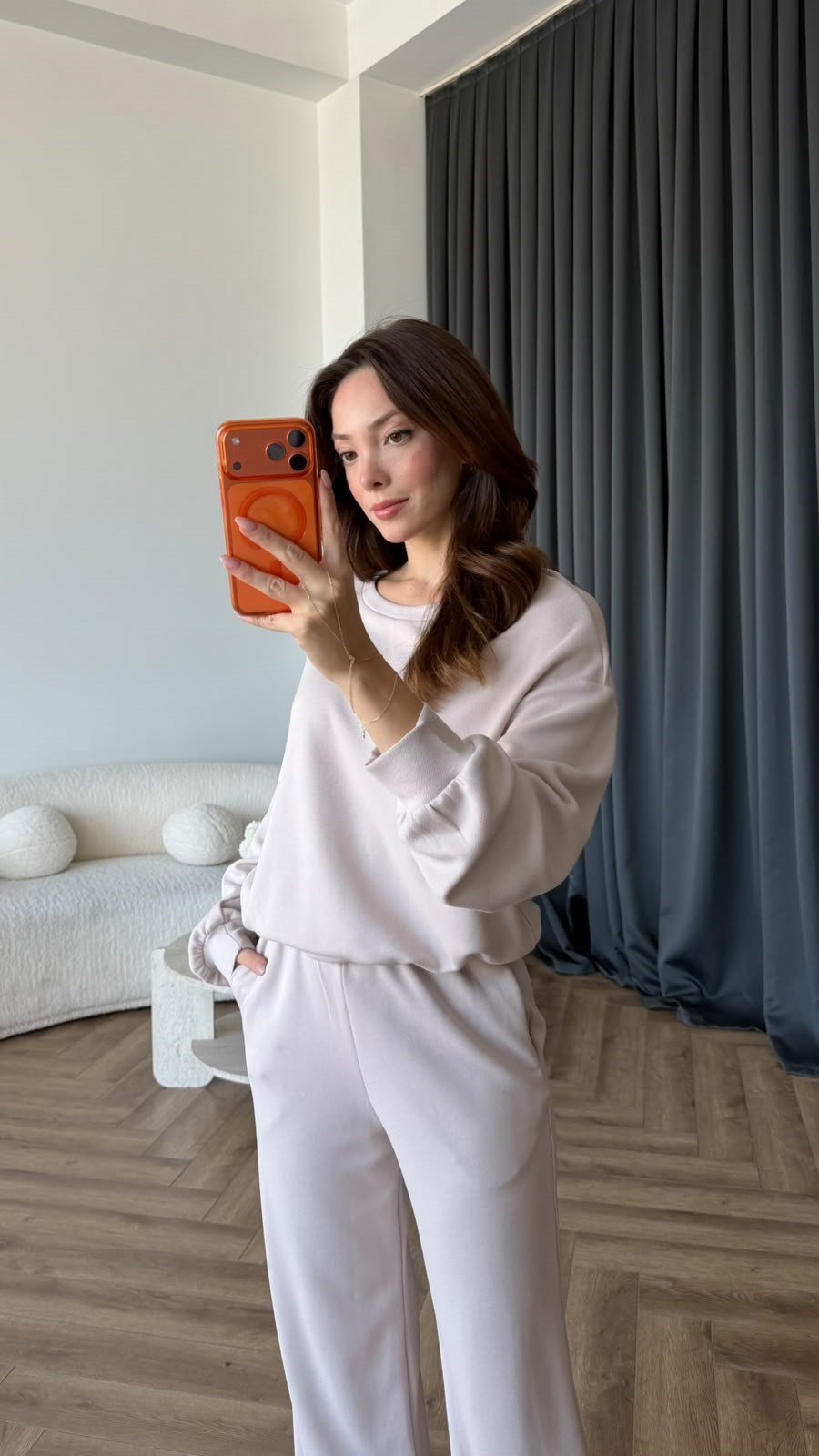 Sweat ve Pantolonlu Modal İkili Takım Taş 2464