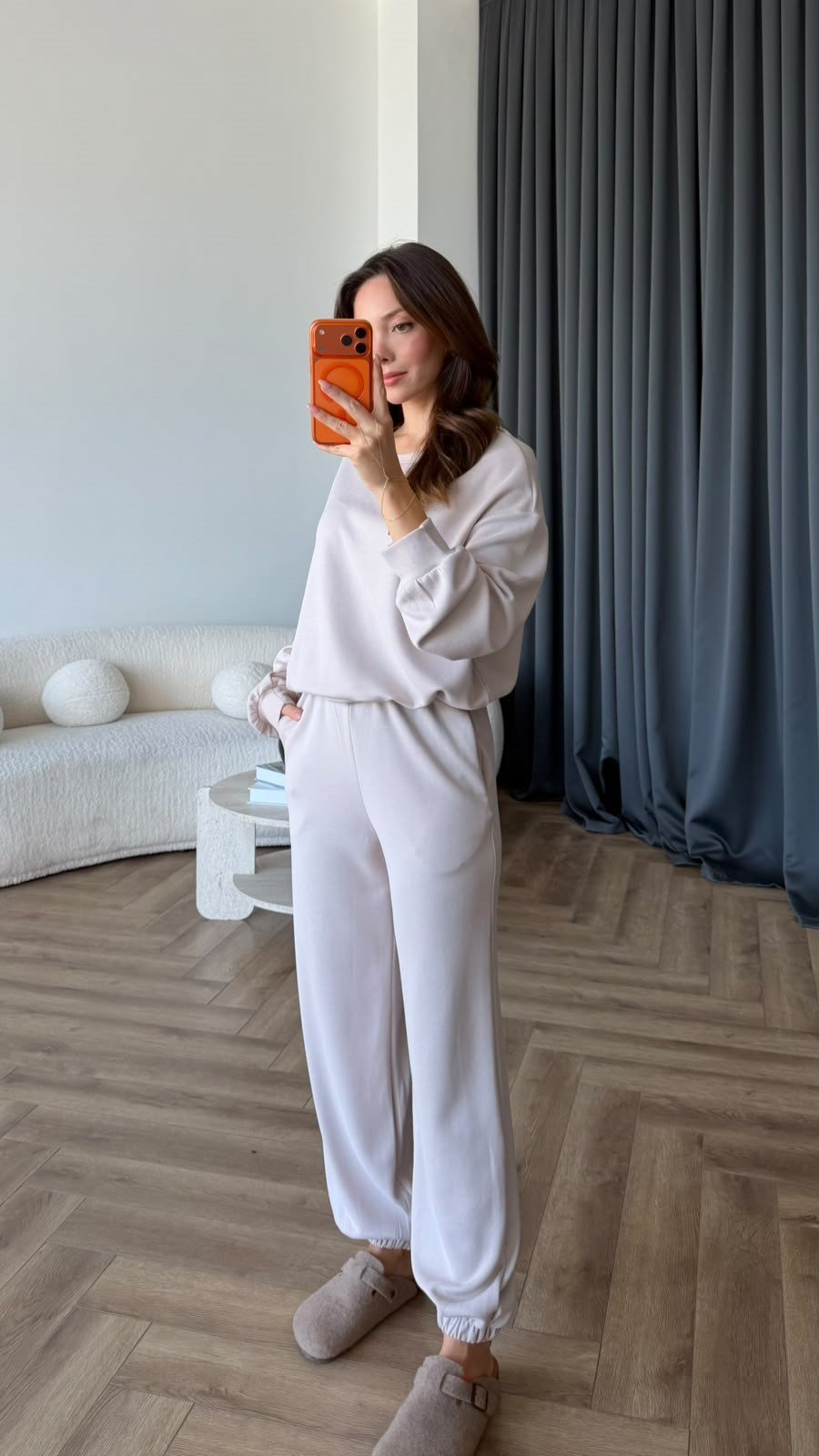 Sweat ve Pantolonlu Modal İkili Takım Taş 2464