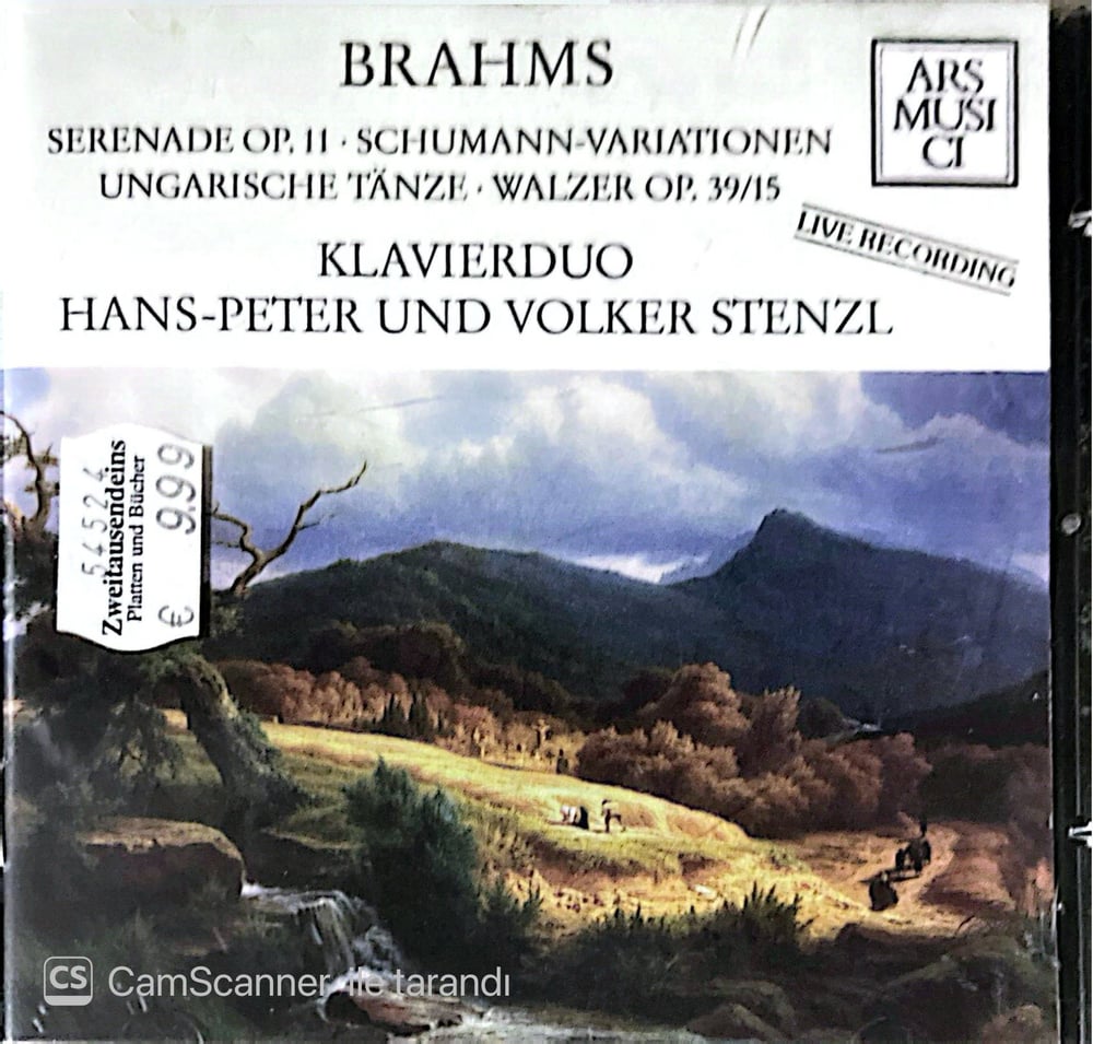 Johannes Brahms – Vierhändige Klaviermusik / Piano Music For Four Hands (Klavierduo Hans-Peter und Volker Stenzl) CD