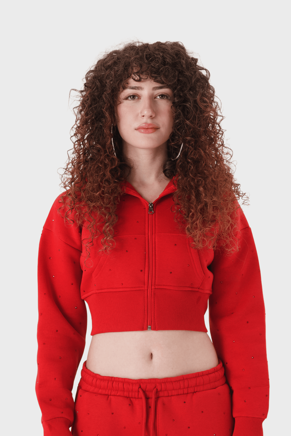 Kadın Üst Hoodie Kırmızı