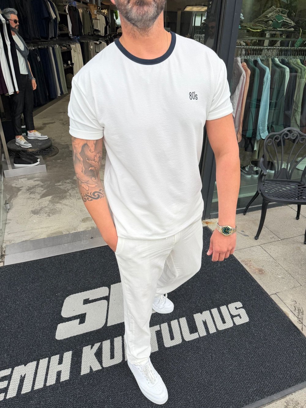 Beyaz SPF 80s T-Shirt
