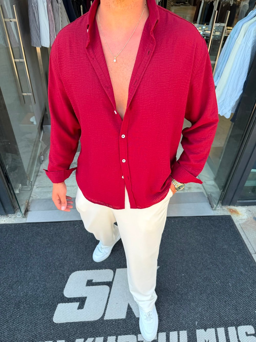 Gora Kumaş Oversize Gömlek 