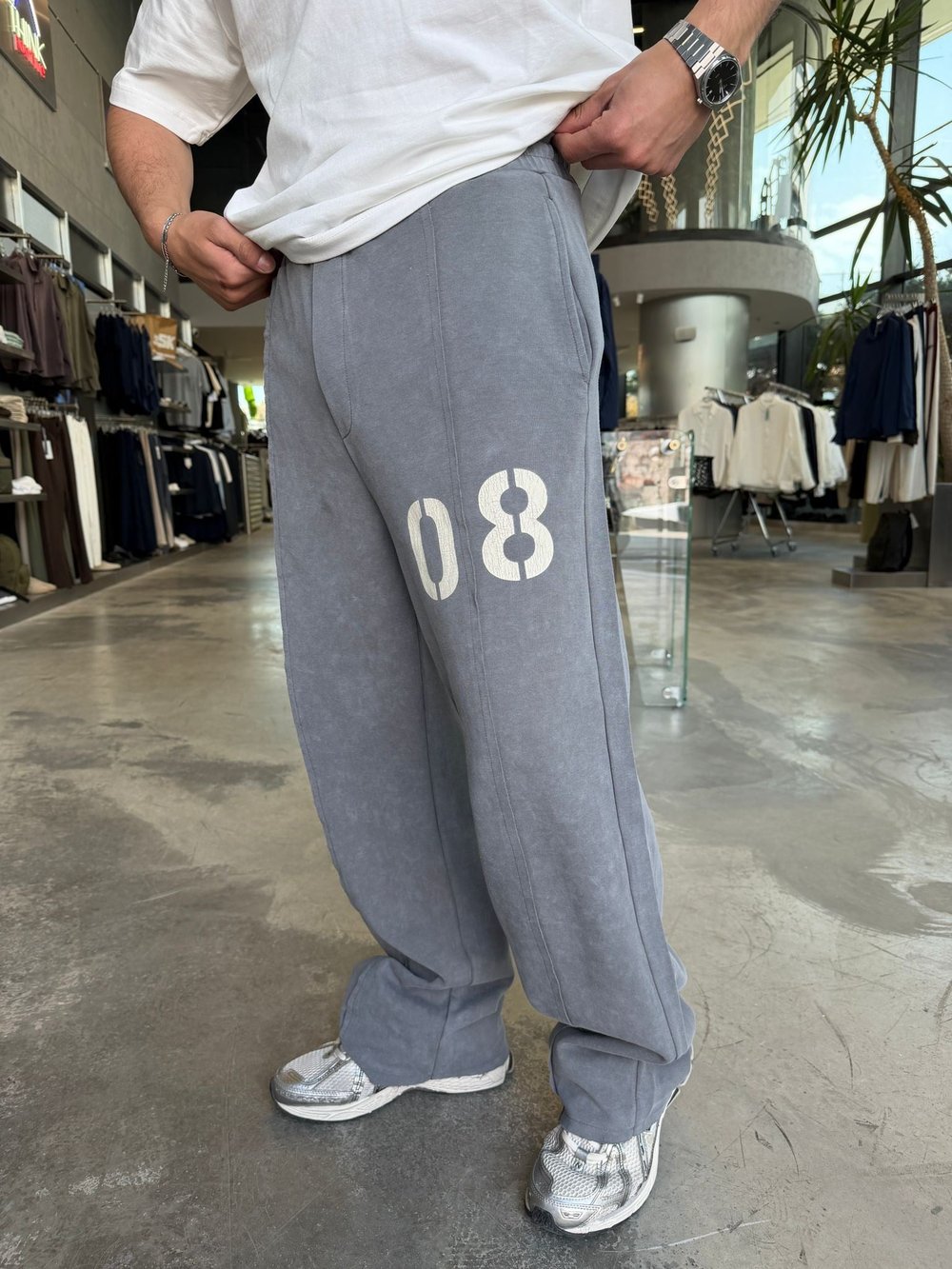 Füme Yıkamalı Baggy Eşofman Altı ES08
