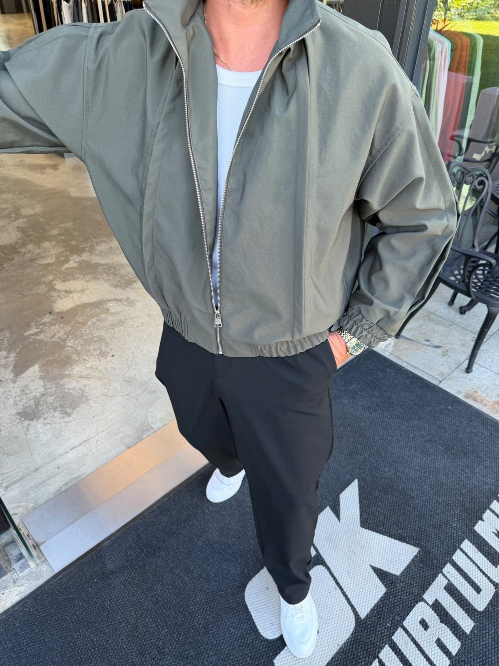 Haki Körüklü Gabardin Ceket RT151